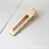 Acessórios de Cabelo Europeus e Americanos Mais Vendidos para Mulheres, Presilhas de Metal, Presilhas Escovadas Brilhantes, Presilhas de Mola Geométricas Simples, Presilhas da Moda para Franja