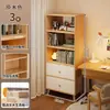 Estante de Livros de Madeira Maciça Eco-Board Prateleira de Armazenamento de Chão Casa Integrada Apoio na Parede Armário Estreito de Armazenamento Armário de Armazenamento Estante de Canto