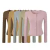 26 Colección de Otoño: Conjunto de chaleco de botones de color caramelo, corte slim estilo coreano, cuello en U ancho + cárdigan de camiseta de manga larga + pantalones largos