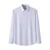 Nueva Camisa de Rayas de Modal para Viajes de Negocios, Ropa Formal Profesional, Sin Bolsillos, Camisa sin Planchar para Hombre, Manga Larga