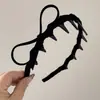 Diadema de Felpa Estilo Coreano con Corona Alta, Ola Retro y Lazo, con un Toque Sofisticado y Elegante, Diadema con Pinza Antideslizante para Mujer