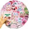 50 Adesivos Inspiradores de Menina em Estilo Ins para Decoração DIY de Celulares, Cadernos, Malas, Garrafas de Água e Decalques à Prova d'Água