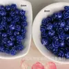 Cuentas de Flor de Rosa Sintética con Relieve de Polvo Multicolor de 6 mm y 8 mm con Agujeros Horizontales Accesorios para Joyería Estilo Antiguo DIY