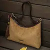 Bolso de axila, Bolso retro francés de alta gama esmerilado para mujer, Bolso color marrón Maillard, Bolso cruzado, Nuevo estilo de otoño e invierno para mujer