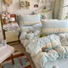 2026 Nuevo Juego de Cuatro Piezas Estudiante Dormitorio Individual Habitación Lavable Lavable a Máquina Suave Cómodo Simple Estilo Ins