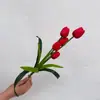 Ramo de Flores Artificiales Tulipán con Tacto Real Ramo Artificial de Novia Boda Ramo Artificial Flores Falsas Accesorios de Fotografía Coreanos Flor de Seda