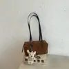 Bolso de axila nuevo de piel de vaca mate para principios de otoño, bolso HOBO almohada retro minimalista, bolso baguette casual para el día a día de textura suave