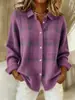 Tienda independiente de Amazon transfronteriza europea y americana para mujer, casual, corte holgado, otoño e invierno, a cuadros, manga larga, con cuello, suéter cárdigan