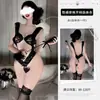 Conjunto de Pijama Sexy de Renda Lingerie Sexy Sem Pérolas Uniforme Europeu e Americano Tentação Três Peças Peça Única