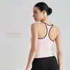 Top esportivo com gola halter para usar por cima, top de yoga com costas nadador e bojos embutidos, top de yoga para Pilates, justo