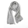 Bufanda de cachemira para mujer 100% cachemira pura 2023 otoño e invierno nueva bufanda cálida de punto de moda de color puro