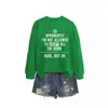 Código europeu comércio exterior desejo europeu e americano moda gola redonda suéter feminino TÃO APARENTEMENTE EU sou plus size solto lazer
