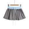 Mini Saia Volumosa Estilo Ballet Hot Girl Cintura Alta Feminina Verão 2024 Nova Saia com Cordão Estampada de Letras