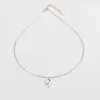 2018 collar creativo nuevo amor Zorro acero de titanio oro rosa cadena corta para clavícula