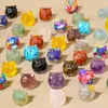 Ornamentos de Coruja de Cristal Natural Transfronteiriços Artesanato de Cristal com Pedras de Resina Pingentes de Animais Mini DIY de Cristal