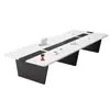 Mesa de conferencias blanca, mesa larga, mesa grande moderna para capacitación, mesa larga rectangular, juego de mesa y sillas para sala de conferencias para 26 personas