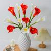 Lírio Cala de simulação novo de fábrica PU haste longa flor decorativa única grande toque simulação lírio cala curvado