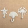 Gancho de Hierro Fundido Blanco Desgastado Estilo Marino, Gancho de Metal de Hierro Forjado, Gancho para Abrigos, Colgante de Pared Retro, Transfronterizo
