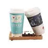 Vasos de papel desechables hechos a medida para café, té de leche y bebidas calientes; espesado, de doble pared, con tapas y con un logotipo personalizado