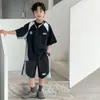 Conjunto de Verano para Niños 2026 Nuevo y Moderno Conjunto de Dos Piezas Delgado de Manga Corta para Niños Mayores, Moderno y Genial