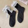 Calcetines todo en uno calcetines de media caña para mujer calcetines japoneses lindos de encaje calcetines Lolita ligeros de primavera y verano calcetines finos