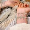 Pulseras de Cuentas Populares para Mujer 2025, Retro, de Alta Gama, Pulseras de Cinabrio Versátiles, Pulseras de Perlas Estilo Ins al Por Mayor