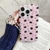 Funda con diseño de cachorro de fresa y pantalla completa para Apple Pro Max de 16 pulgadas, soporte para iPhone 15, cadena de 14 pines.