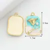 Accesorios para Joyería DIY Estilo Chanel Pequeños Transfronterizos, Joyería DIY Hecha a Mano con Flor Ovalada, Accesorios para Joyería DIY de Aleación Esmaltada