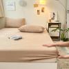 Simples Cor Sólida Classe A Leite Veludo Único Produto Capa de Cama Colchão Capa Protetora Outono e Inverno Quente Pelúcia Colcha Quente Pessoa Única