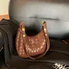 Bolsas para Mujer 2025 Otoño e Invierno Nuevo Estilo Coreano Popular Versátil Bolso de Axila Tejido Textura de Nicho Bolso de Hombro Único Cruzado