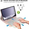 Funda Protectora con Teclado Bluetooth Táctil para Samsung Tablet A9+Plus 11 pulgadas Azerty Diseño Francés