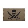 Haike Outdoor Insignia Luminosa Pirata Barbanegra Edward Velcro Insignia de Moral Táctica Reflectante Adhesivo para Bolsa