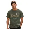 Novedad de Verano: Camiseta Vintage Desgastada con Rasgaduras, Color Lavado, Mangas Cortas Bordadas, Algodón Puro de Alta Gama Personalizada para Hombre