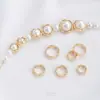 Juego de Anillos Ondulados Rellenos de Oro de 14 Quilates que Conservan el Color Anillo de Cuentas Anillo Separador de Cuentas Pulsera de Hilo Hecha a Mano DIY Collar Accesorios de Joyería