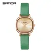 Relógio Sanda Feminino Estudante Moda Tendência Pulseira à Prova d'Água Relógio de Quartzo Casual Simples Relógio com Pulseira de Aço