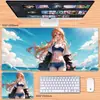 Mouse Pad Grande One Piece Anime Luffy Zoro Boa Hancock Tapete Longo para Mesa de Computador Mouse Pad Antiderrapante Silencioso