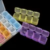 Caja de almacenamiento de joyería de 28 compartimentos, caja de herramientas para taladro, caja de almacenamiento de apertura única translúcida de color, caja vacía