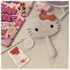 Espejo de Maquillaje Kt Cat DIY Hecho a Mano Decorativo de Diamantes Espejo de Mano Regalo de Cumpleaños San Valentín para Niñas Espejo con Purpurina