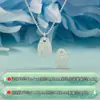 Plata Pura 999 Artesanía CNC Colgante Fortuna Hielo Triturado Colgante Tarjeta de la Suerte Flash Pulsera DIY Collar