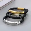 Pulsera Trenzada de Cuero con Fibra de Carbono de Moda del Fabricante Original, Joyería de Pulsera Retro de Acero Inoxidable Versátil y a la Moda para Hombre