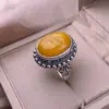 Anel de Cera de Abelha Prata Chiba Tai com Incrustação Estilo Nepal Retrô, Anel de Cera de Abelha Personalizado da Moda Ol de Nicho