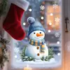 Dh046 Zanahoria de Dibujos Animados Nariz Muñeco de Nieve Navideño Dibujo Animado Pegatina Estática para Ventana Pegatina para Ventana de Vidrio Fiesta Navideña