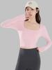 Ropa de Yoga para Mujer Manga Larga con Almohadilla en el Pecho Ropa Deportiva de Entrenamiento al Por Mayor Yoga Running Ropa de Fitness Nuevo Top de Secado Rápido