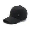 Gorra de béisbol de cuero liso de color sólido transfronteriza sombrero para exteriores para hombres de mediana edad y ancianos con terciopelo grueso resistente al viento cálido sombrero de pico