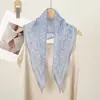 Pañuelo Triangular de Flor de Anacardo para Mujer 2025 Nuevo Pañuelo Cuadrado Pequeño con Camisa Accesorios de Cuello de Gama Alta Accesorios de Cuello