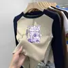 Nova Blusa Quente Infantil Outono/Inverno 2026 Meninas Patchwork Manga Longa Casual Menina Lã Fleece Gola Redonda Camada Base