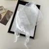 Pañuelo de Seda Bordado de Seda Simulada, Delgado de Verano, Ligero y Transparente, Pañuelo Triangular, Lazo para el Cabello, Accesorios para el Cabello, Diadema, Pañuelo de Cabeza Dulce Coreano para Mujer