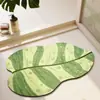 Alfombrilla de Diatomeas Irregular con Forma de Hoja Transfronteriza, Alfombrilla de Baño Absorbente de Agua Antideslizante, Felpudo Decorativo para el Hogar, Producto Más Vendido de Tmeu
