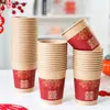 Vasos de Papel Desechables para Bodas, Extra Gruesos, a Prueba de Fugas, Vasos para Té para Uso Doméstico, Venta al por Mayor por Caja