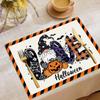 Mantel individual decorativo con estampado de calabaza para Halloween, con aislamiento térmico, para restaurante, con diseño transfronterizo de Amazon